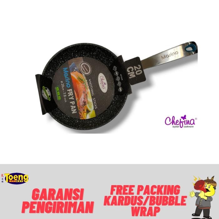 Terbaik Wajan Anti Lengket / Wajan Penggorengan / Marino Frypan 20Cm Chefina 100% Ori