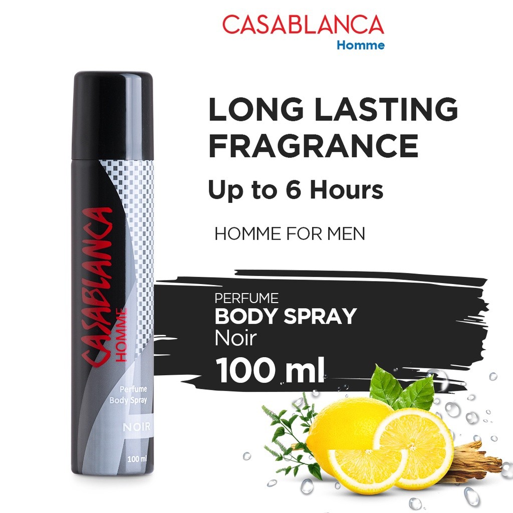 Casablanca Body Spray Noir (Black, 100ml)
