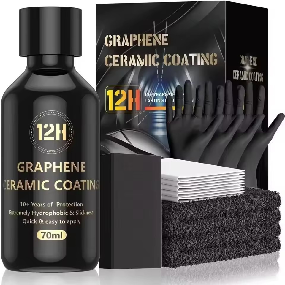 12H Graphene Ceramic Coating for Cars (70ml)  10+ Years of Long Lasting Protection Ultra High Gloss 
