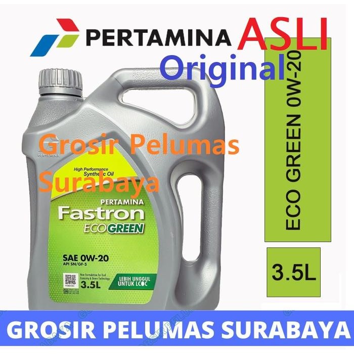 ORIGINAL Oli Pertamina Fastron ECO GREEN 0w20 0w-20 0w/20 galon oli LCGC