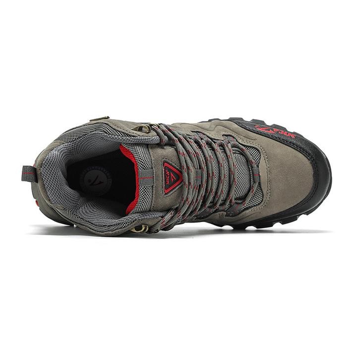 SEPATU GUNUNG HIKING PRIA SNTA 496 GREY RED ORIGINAL SEMI WATERPROOF