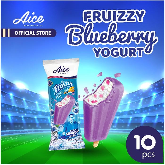 r05n- Aice Ice Cream Fruizzy Blueberry Yoghurt 70Ml Isi 10Pcs Es Krim
