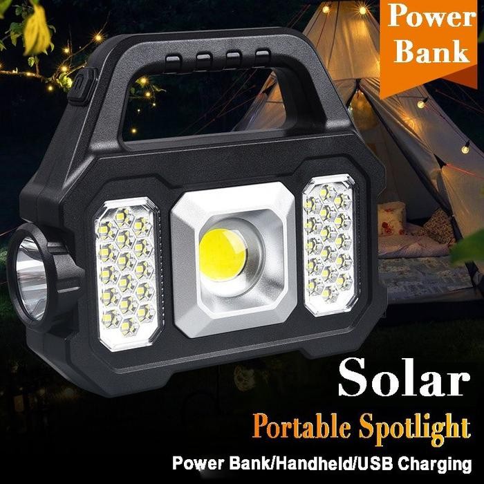 Lampu Camping Led Solar Emergency Worklight Lampu Kerja COB Outdoor
