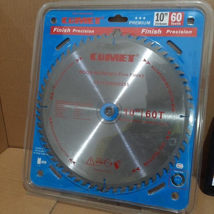 Saw Blade Potong Kayu 10" 60T Cumet