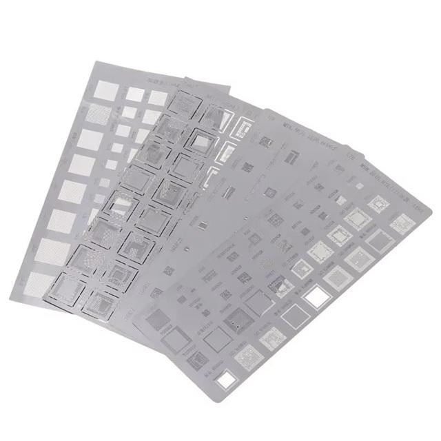Plat Cetakan IC CPU Universal BGA Stencil Amaoe A467 A482 A508 55 Models Set 4 Pcs MTK MSM CPU RAM