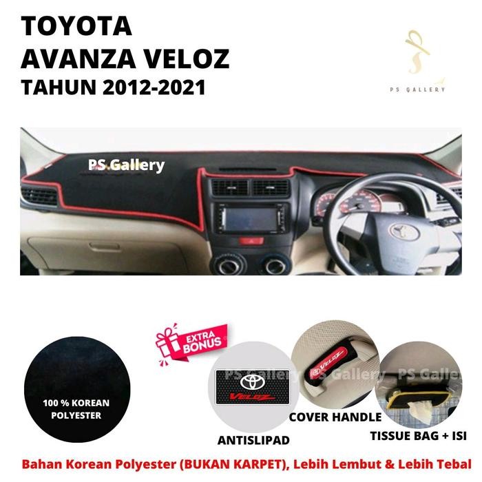 Alas Dasbor Mobil Avanza Veloz Tahun 2012-2021 Aksesoris Cover Dashboard Premium