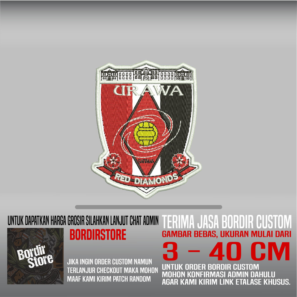 URAWA RED DIAMONDS FOOTBALL BS-693 PATCH BORDIR LOGO/EMBLEM