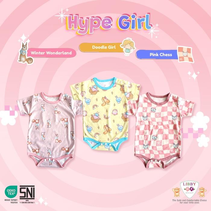 0qwf- Libby Baju Kodok Segitiga Motif Tea Time (1 Pcs)