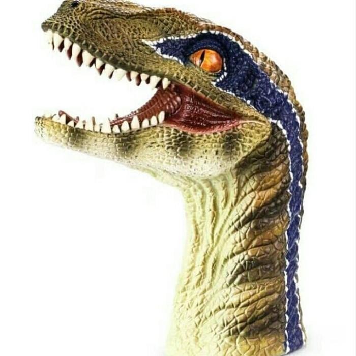 Promo Dinosaurus Raptor Head Kepala Dino Velociraptor Delta Hand Puppet