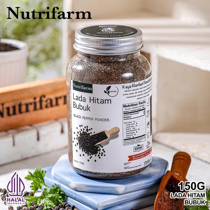 LengkapHemat- Lada Hitam Bubuk Biji Kasar Bubuk Kasar Organik 150G Bubuk Halus