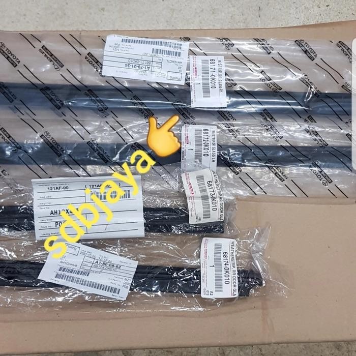 Ready pelipit kaca pintu dalam depan / belakang hilux vigo double cabin 4pcs