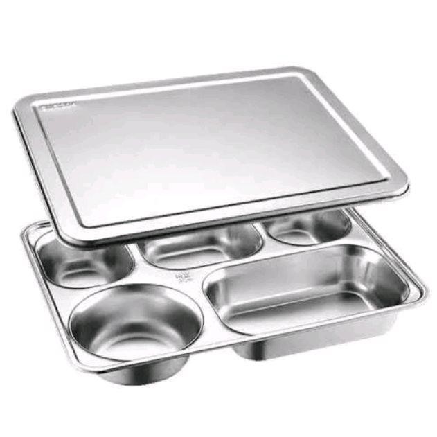 FOOD TRAY SS WADAH MAKAN OMPRENG / TEMPAT MAKAN STAINLESS TEMPAT SAYUR MAKANAN WADAH MAKANAN MBG
