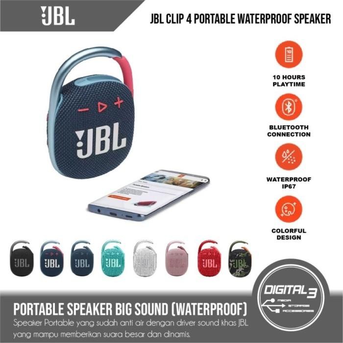 SPEAKER JBL CLIP 4 / CLIP4 Portable Waterof Speaker Garansi IMS