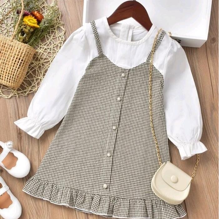 BERKUALITAS (Gratis Ongkir) Dress Anak Perempuan 1-6 Tahun - ARABELLA DRESS - baju anak korea Hitam