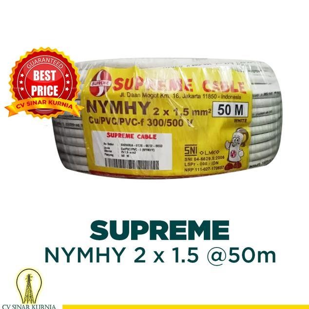 Kabel Listrik Nymhy 2X1.5 Mm 2X1,5 Supreme Supreme Kabel Nymhy 50M