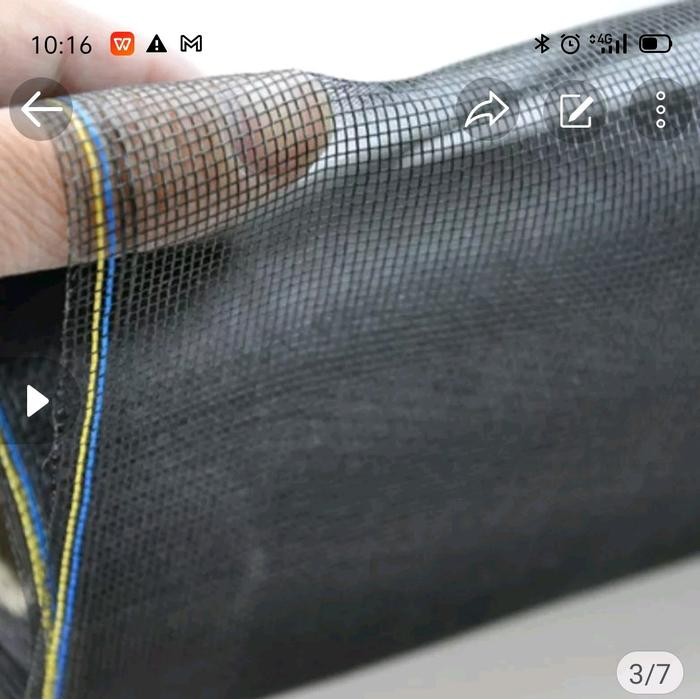 Lansungkirim- Kasa Nyamuk Fiberglass Jendela Abu Abu Hitam Bahan Fibreglass & Nylon Tebal 0.2Mm