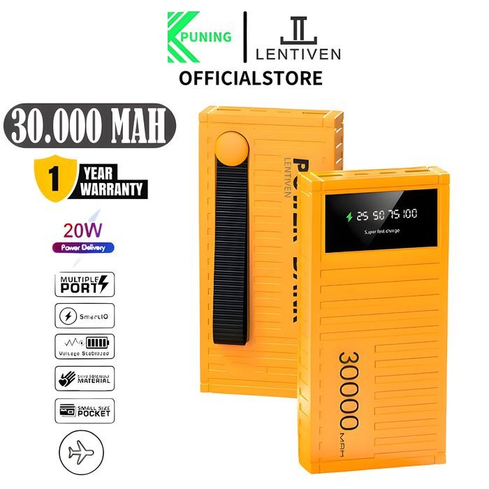 hyjk- Puning Lentiven Powerbank 30000 Mah Mini With Fast Charging