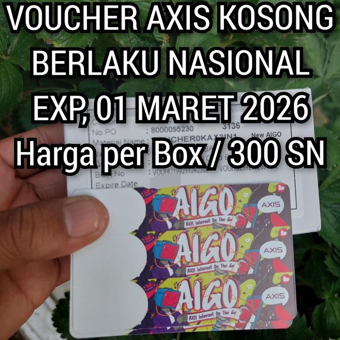BdGGadget- Voucher Axis Kosong Per Box (200 Sn)