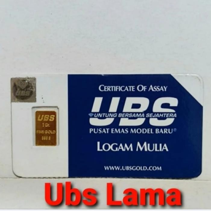 Emas Logam Mulia Lm Ubs 1 Gr Gram