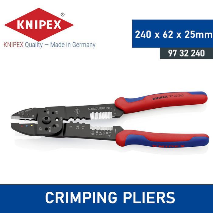 Knipex Tang Krimping Skun Kabel 97 32 240 Knipex Crimping Pliers