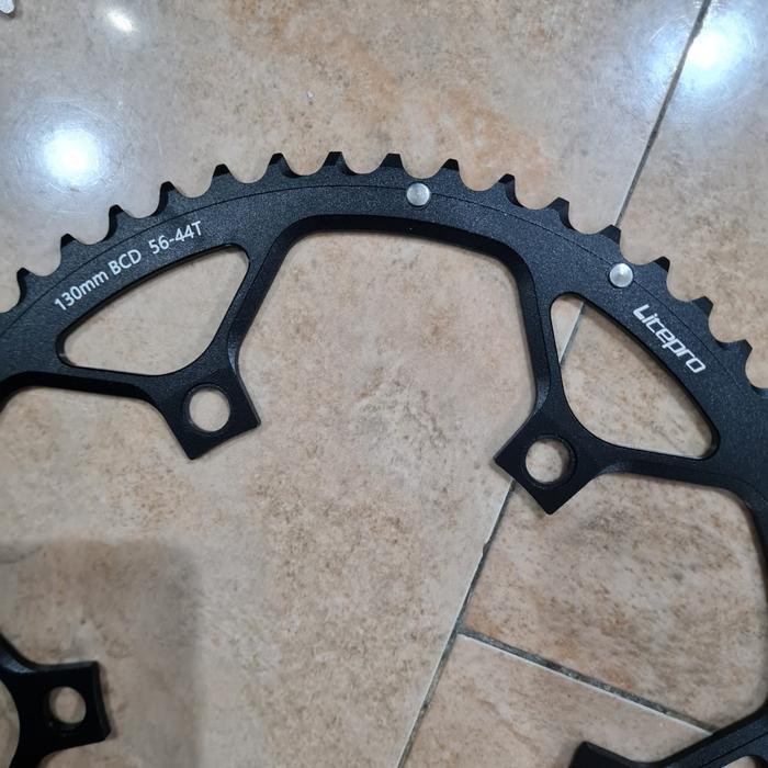 Baru Chainring Double Litepro Ori 56T 44T 56 44 Crankset Dual Speed