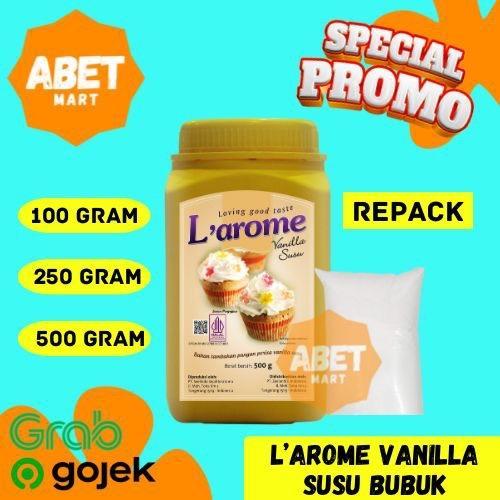 LAROME VANILLA SUSU BUBUK PERISA REPACK 100gr 250gr 500gr - Larome Zeelandia Milk Ekstrak Vanili