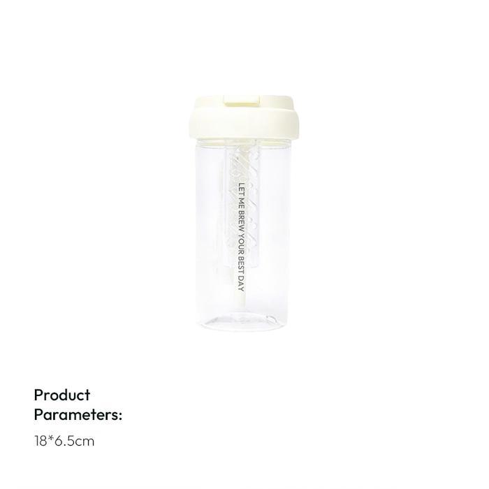 Ecentio - Botol Minum Infused Water - Tempat Air Minum Bening Transparat Dengan VARIASI WARNA TALI