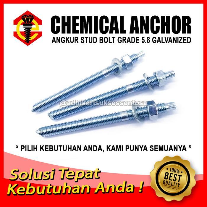 CHEMICAL ANGKUR M24X300 / STUD BOLT 24 MM / CHEMICAL ANCHOR M24 GRADE 5.8