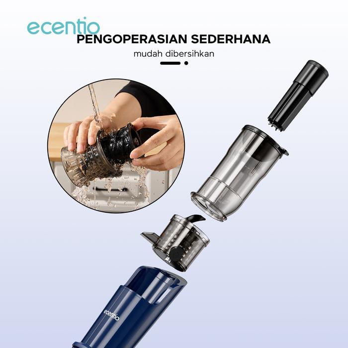 Promo Ecentio Slow Juicer Portable 82Mm Caliber Multifungsi Blender Tanpa Ampas Bear 550Ml+600Ml