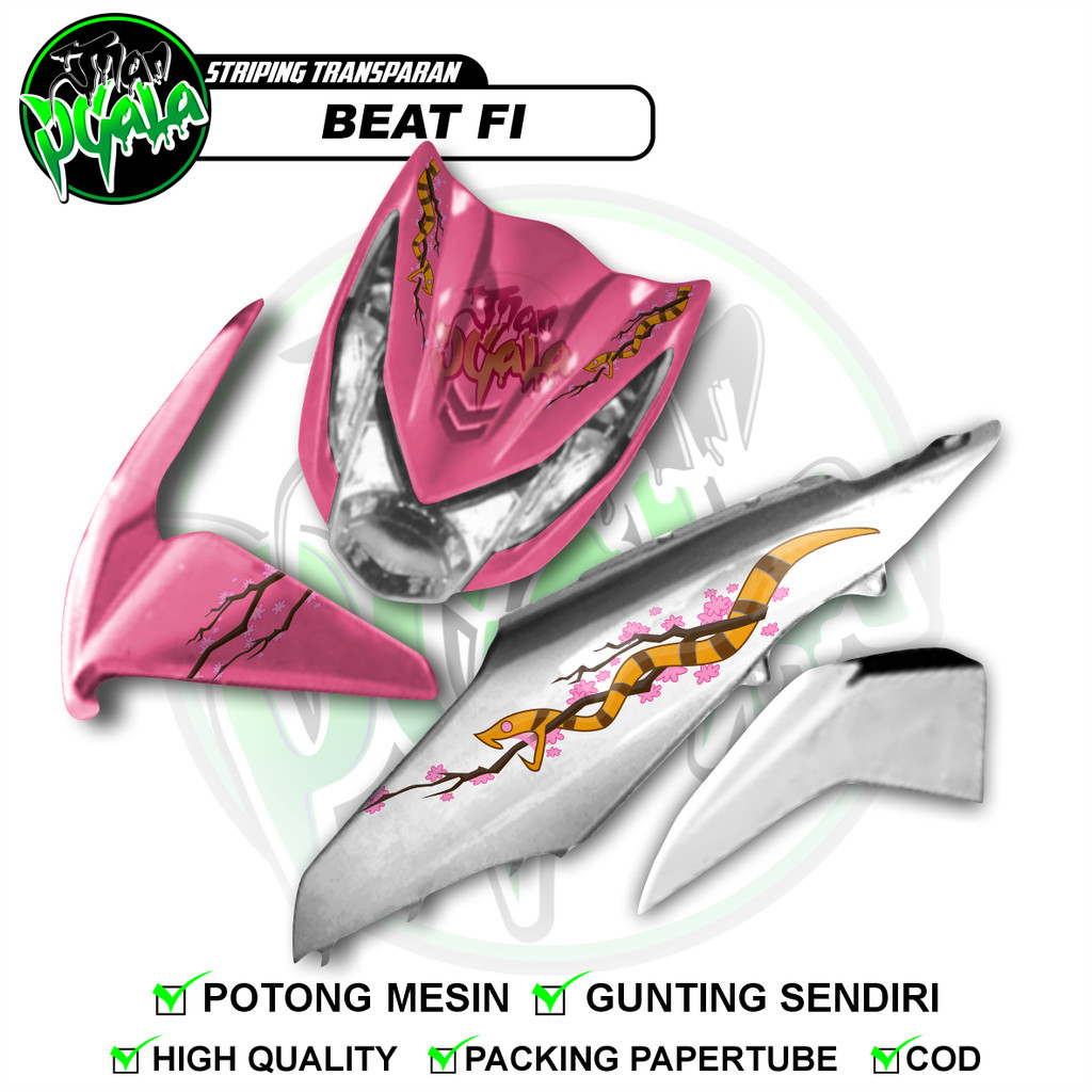 STRIPING TRANSPARAN HONDA BEAT FI ULAR LIVERY MOSTWANTED