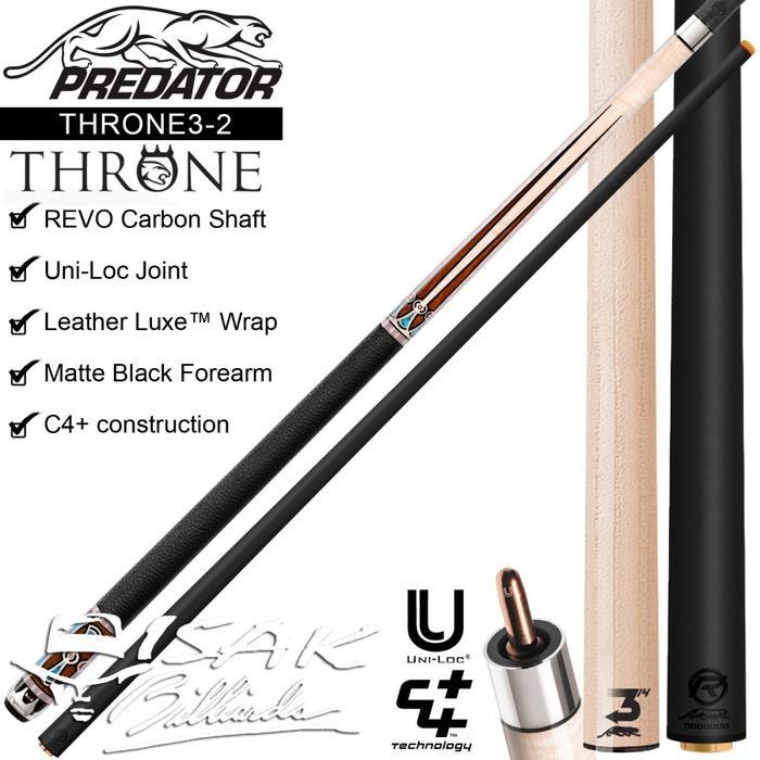Predator Cue Throne3 2 - Low Deflection Billiard Stick Biliar Stik Ori