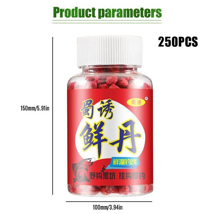 Umpan Mancing Ikan Formula Spesial Rasa Cacing Tanah 250 tablet/box, Mancing Laut, Ikan Air Tawar