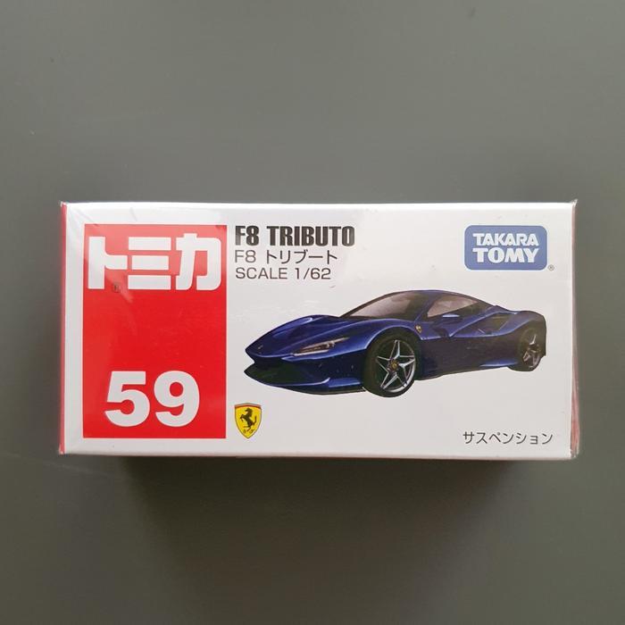 Tomica 59 Ferrari F8 Tributo Blue Terbaru