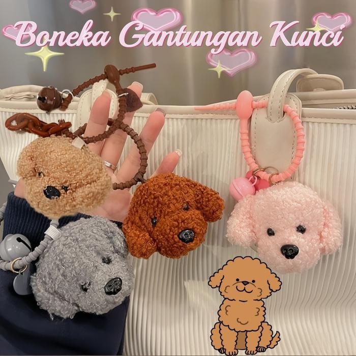ready Boneka Gantungan Kunci / Gantungan Tas / Gantungan HP Anjing Fluffy boneka anjing