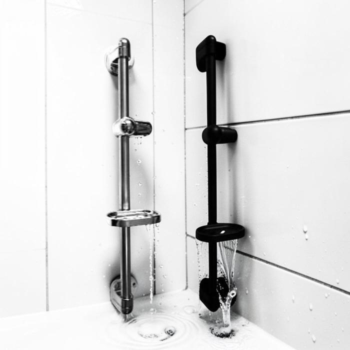 Paloma - Shower Tiang Stainless Hitam 521- Tiang Pipa Sower Shower Saja Batang Gantungan Bracket