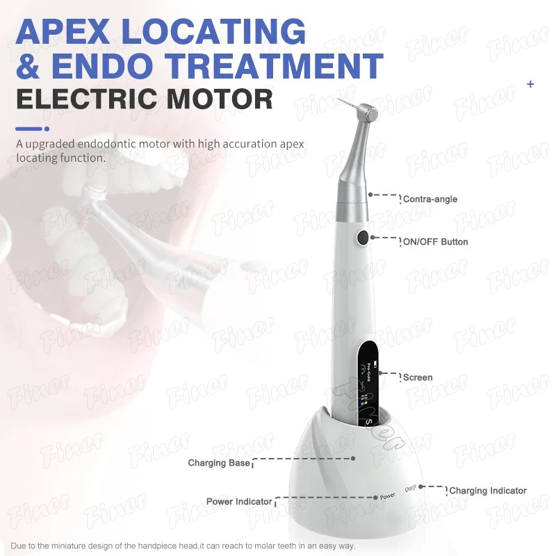 Finer 16:1 Dental Endo Motor with Apex Locator 2 in 1 Endomotor Dental with Apex Locator Dental