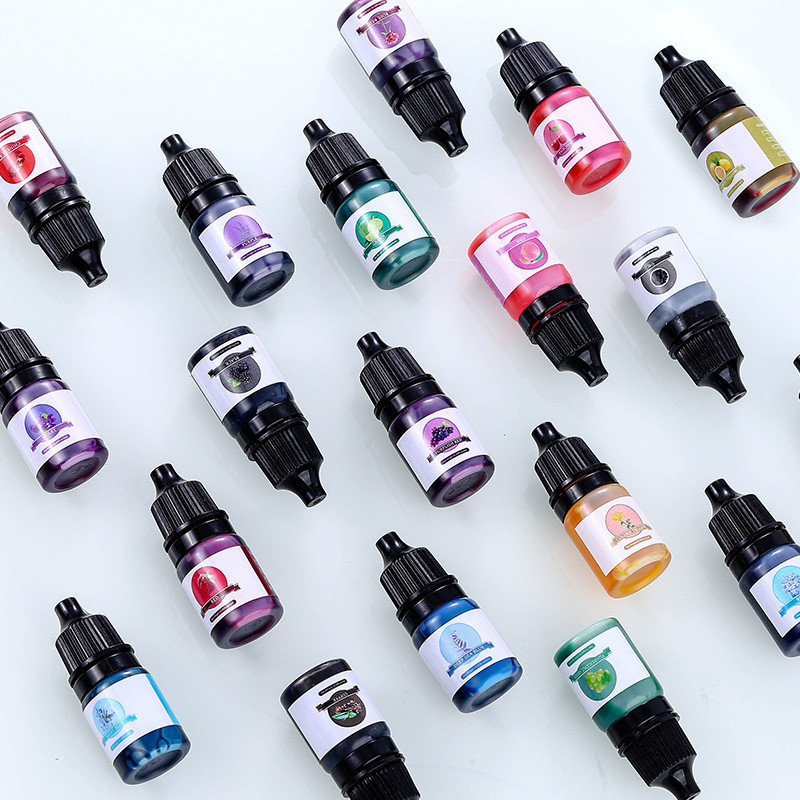 Epoxy Resin Color Pigment 24 Vivid Colors Liquid Epoxy Pigment Highly Concentrated Translucent Resin