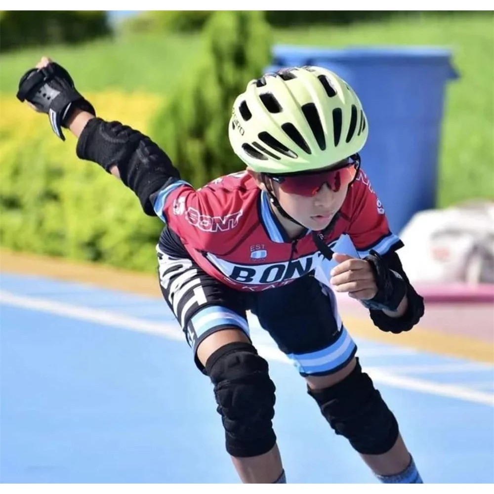 Bont Child Inline Skating Racing Skinsuit Short Sleeve Speed Inline Roller Skating Triathlon