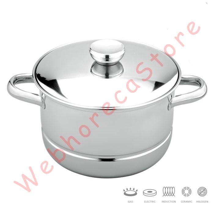Bima Prima Stockpot Steamer with Lid 26cm/ Langseng Kukus Stainless