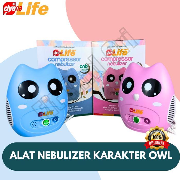 Alat Nebulizer Kompressor Karakter Anak OWL / Burung Hantu / Alat Nebu Anak