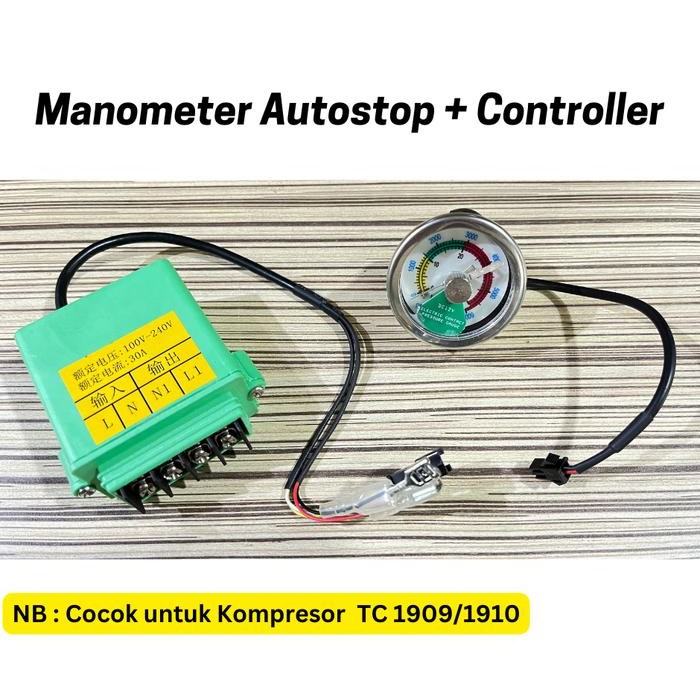 Manometer Autostop Controller Kompresor Tc 1909 1910