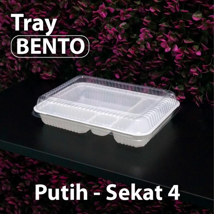 Tray Bento Sekat 4 Putih
