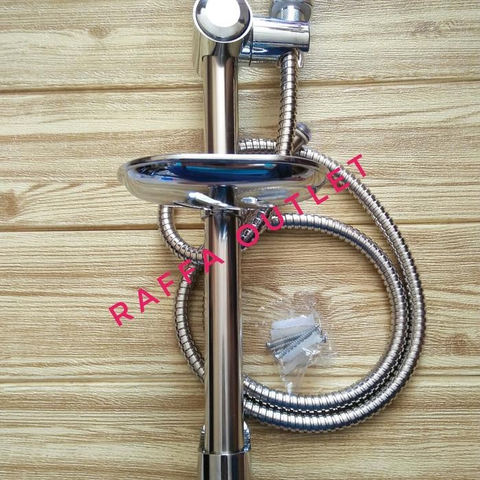 shower tiang set plus kran cabang