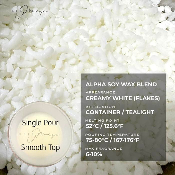 Alpha Soy Wax Blend SoyWax Flakes for Container / tealight - Bahan Lilin aromaterapi soy wax