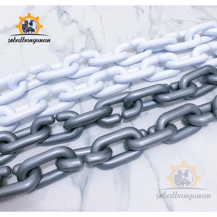 

RANTAI PLASTIK PVC 12mm HITAM PUTIH SILVER BIRU / RANTAI TALANG