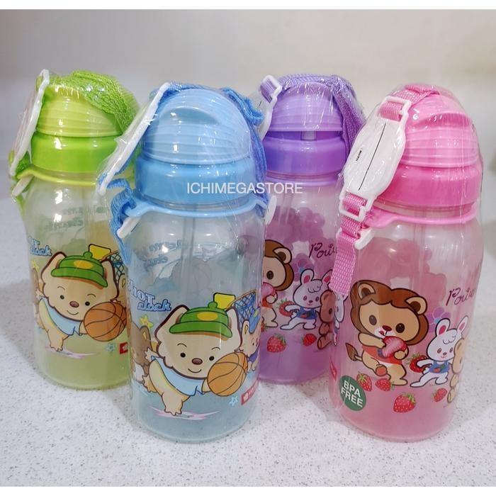 Pilihan- Ichimegastore Marui 500 Ml Botol Minum Anak Sedotan Lionstar Transparan Sedotan Bpa