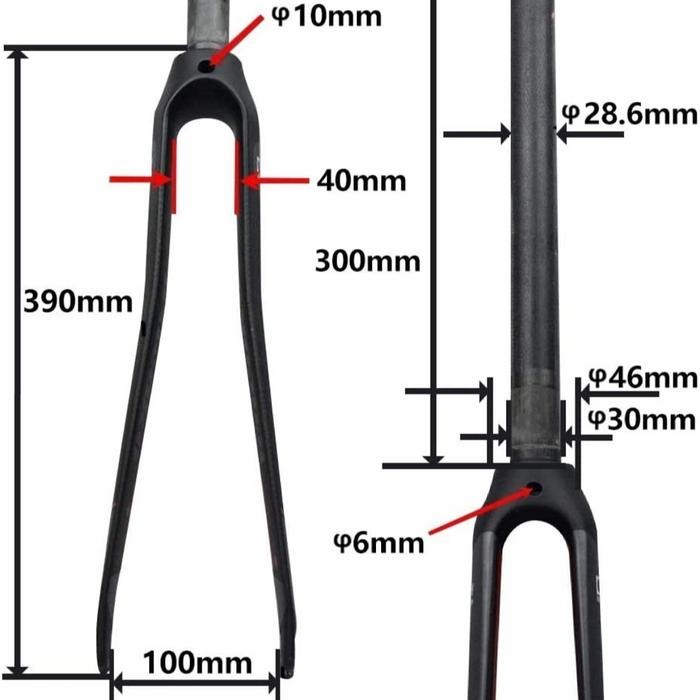 EC90 Fork Carbon 700C Roadbike Fork Carbon Rigit Sepeda Road Bike
