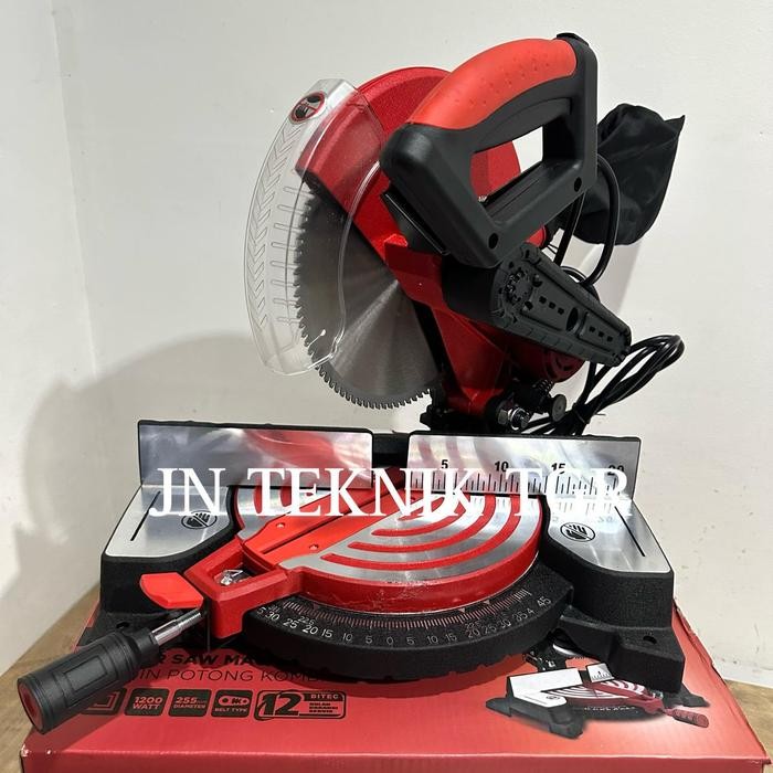 Miter Saw 10 Inch Bitec Msm R1210 Mesin Potong Alumunium 10" Bitec Mesin Gergaji Kayu Bitec 10 Inch