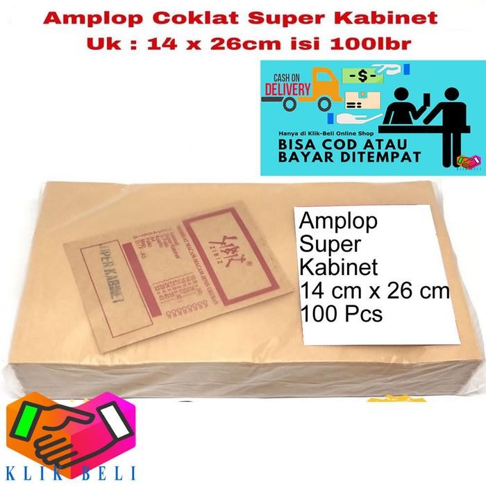 

[KBM] AMPLOP COKLAT SUPER KABINET 80GR ISI 100 LEMBAR KODE 1430
