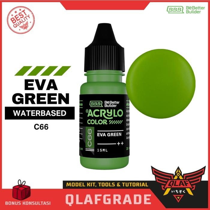

ACRYLO EVA GREEN C66 cat gundam best hand brush airbrush model kit Acrylic Kuas